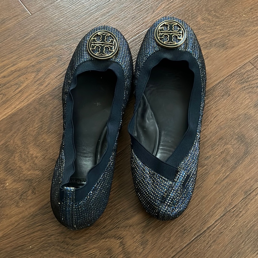 Tory Burch blues ballet flat